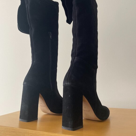 New Kurt Geiger Over The Knee Suede Boots - Picture 1 of 15